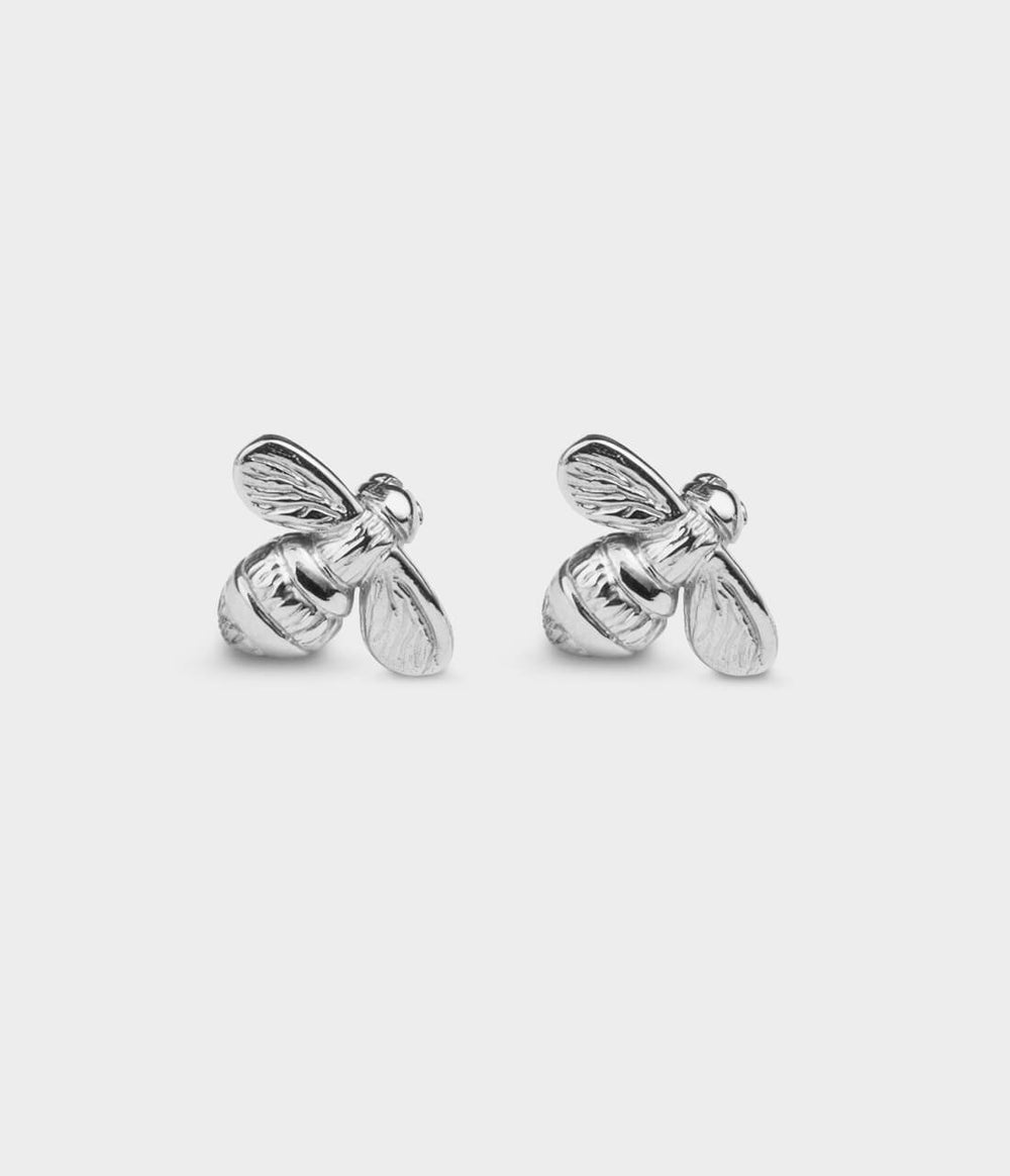 Bee Stud Earrings / Sterling Silver