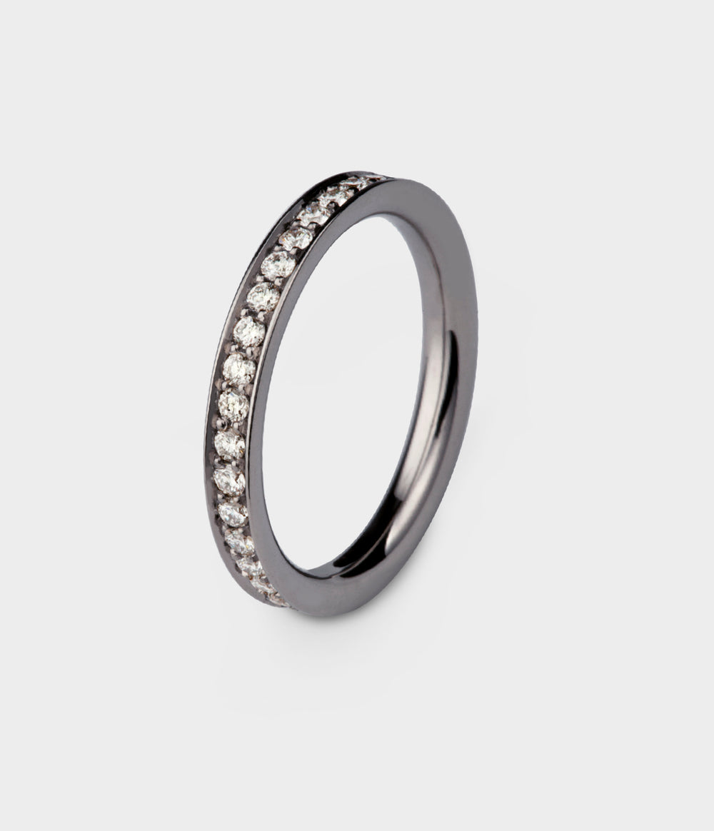 Glimmer of Light Eternity Ring in Platinum with Diamonds, Size M