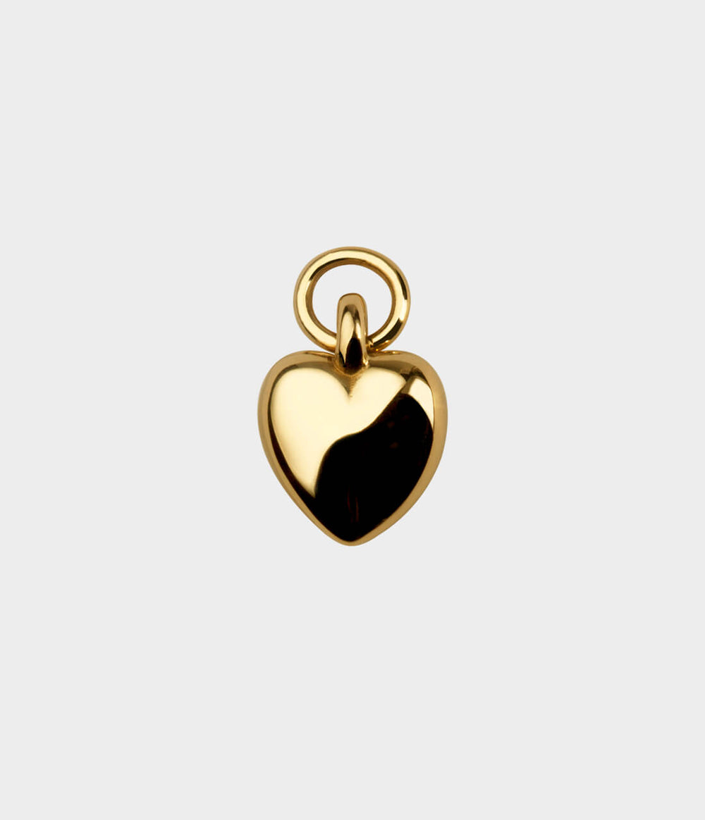 Heart Charm / 18 Carat Yellow Gold / no stones