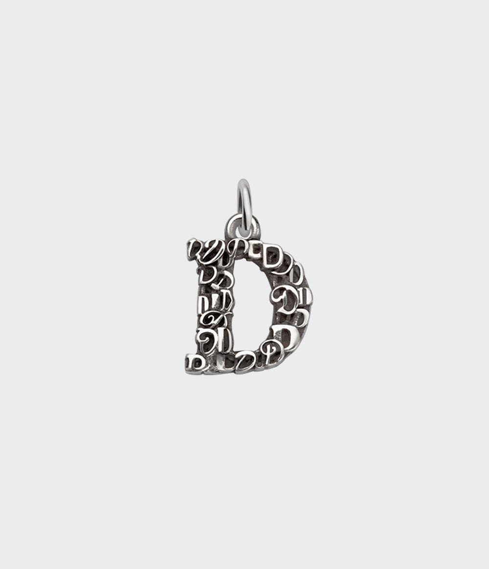 Letter Charm / Sterling Silver / D