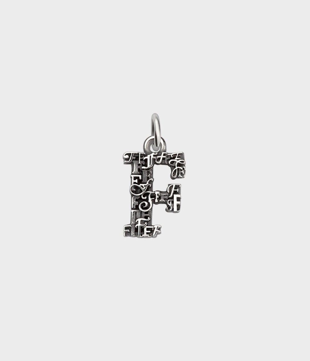 Letter Charm / Sterling Silver / F