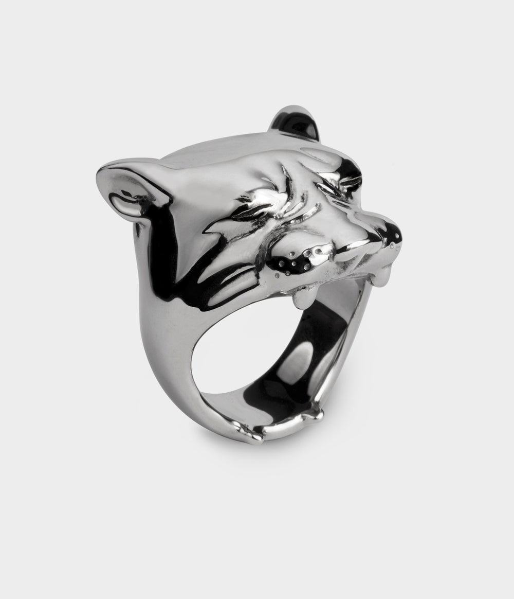 Lioness Ring in Silver, Size T