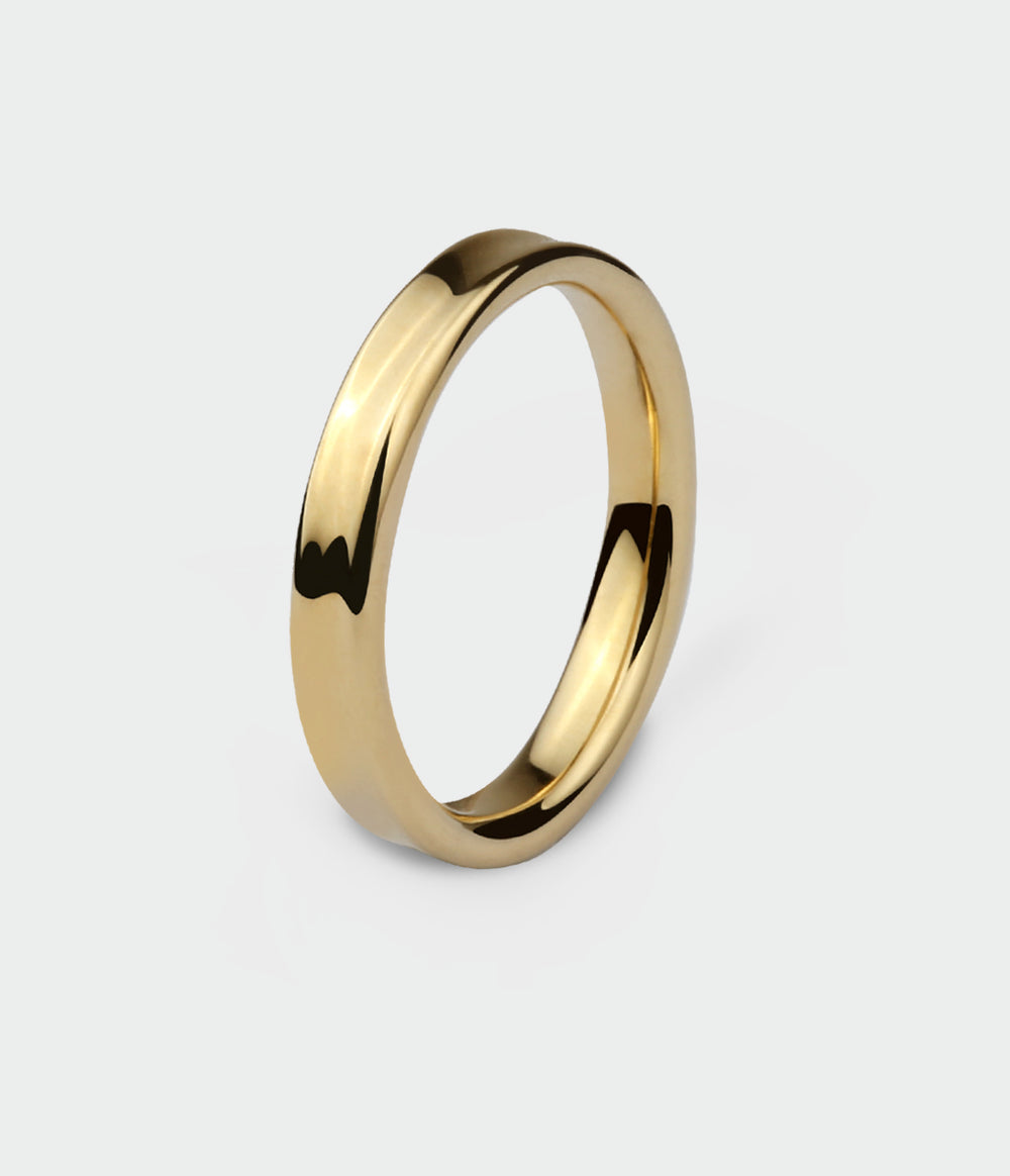 Liquid Wedding Ring in 18ct Yellow Gold, Size J