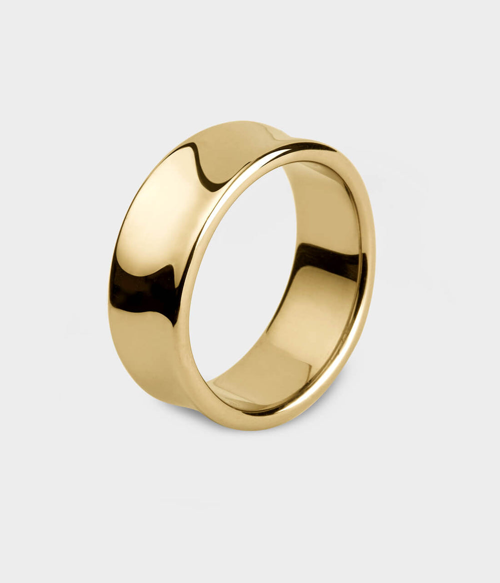 Liquid Ring in 9ct Yellow Gold, Size T