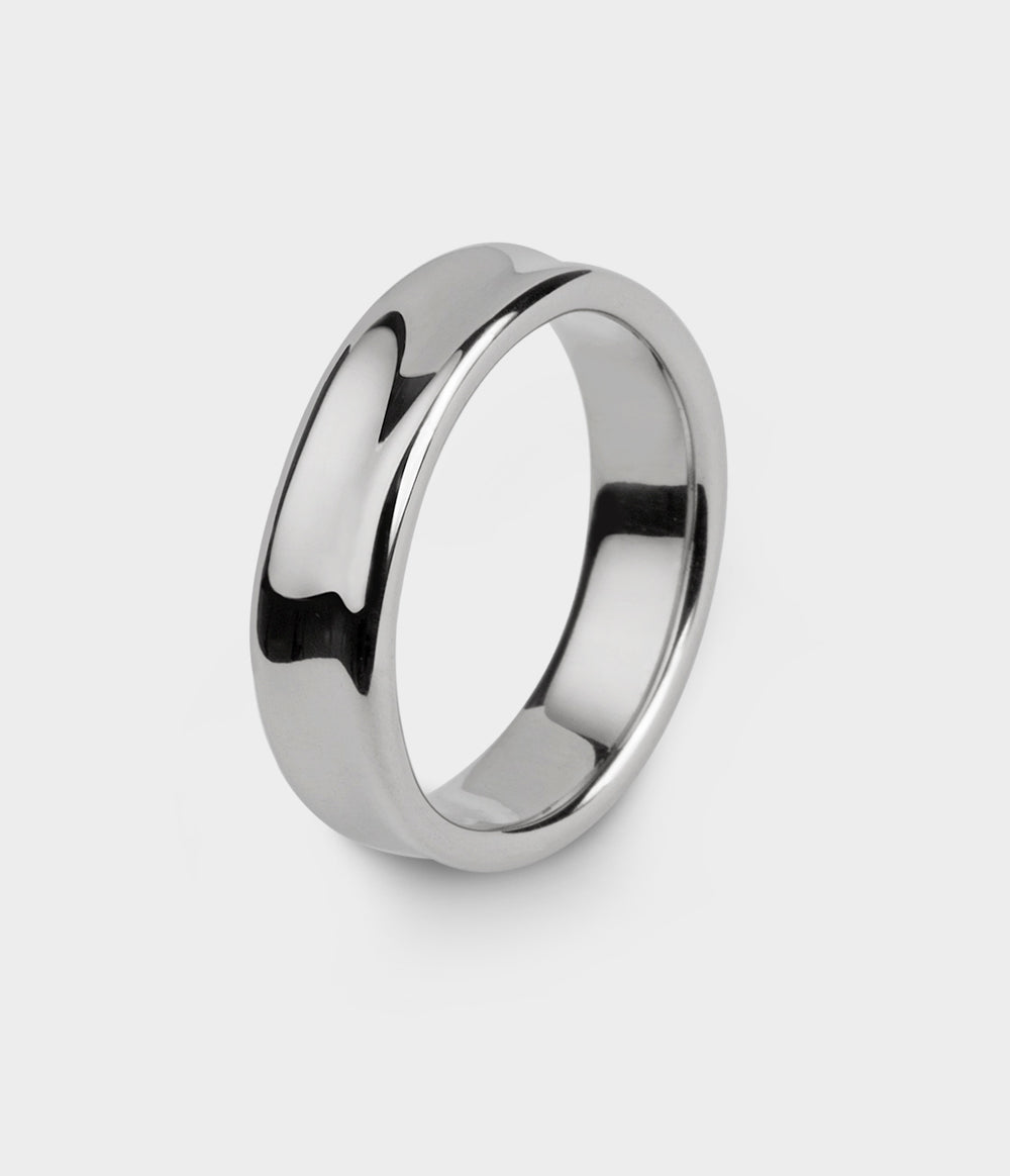 Liquid Slim Ring in Sterling Silver size W