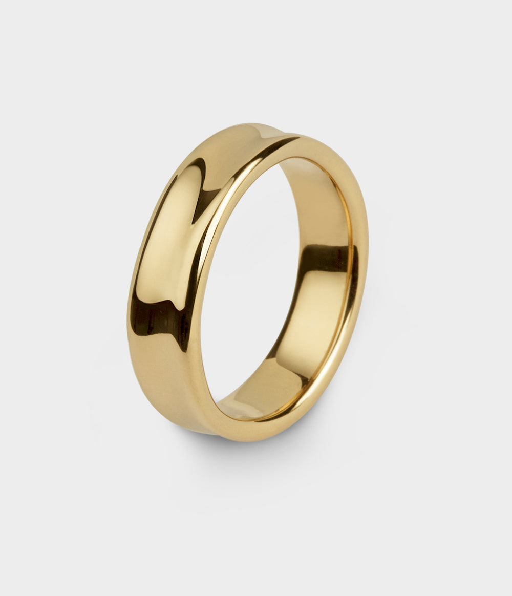 Liquid Slim Ring in 9ct Yellow Gold, Size Y1/2