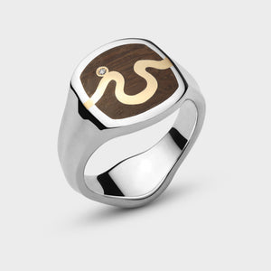 London Oak River Signet Ring
