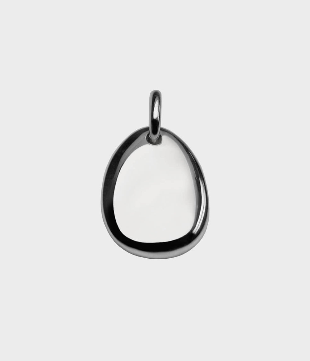 Pebble Charm / Sterling Silver / no stones