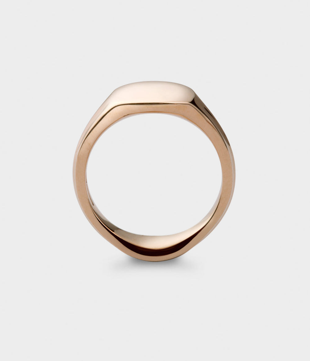 Small Signet Ring in 9ct Rose Gold, Size H