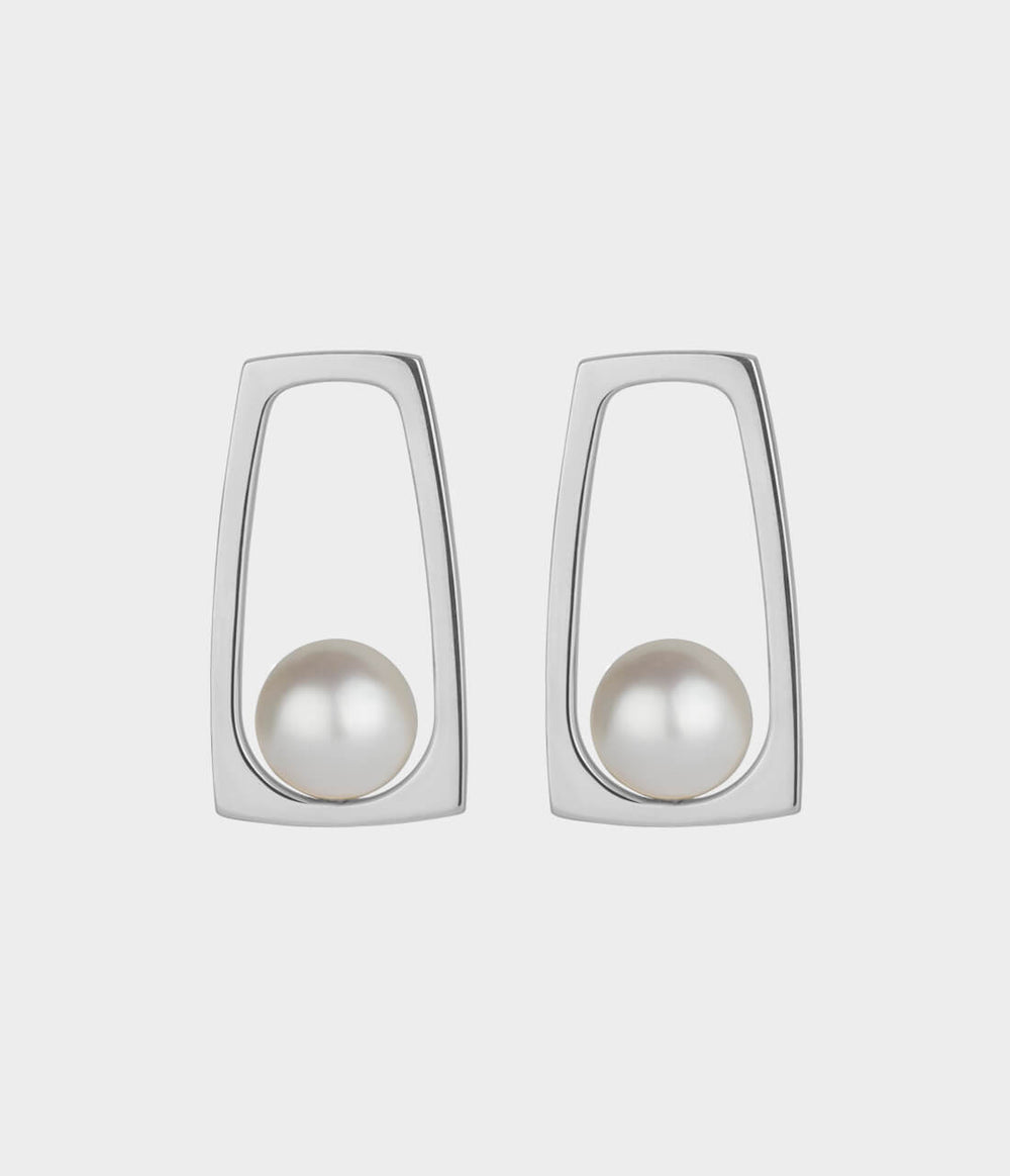 South Sea Stud Earrings / Sterling Silver