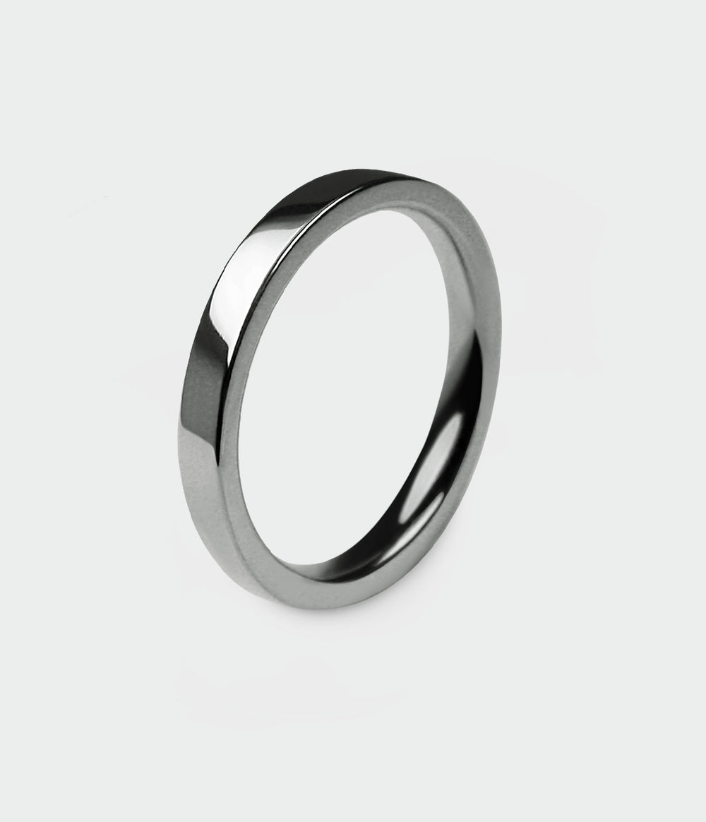 Times Square Wedding Ring in Silver, Size Q1/2