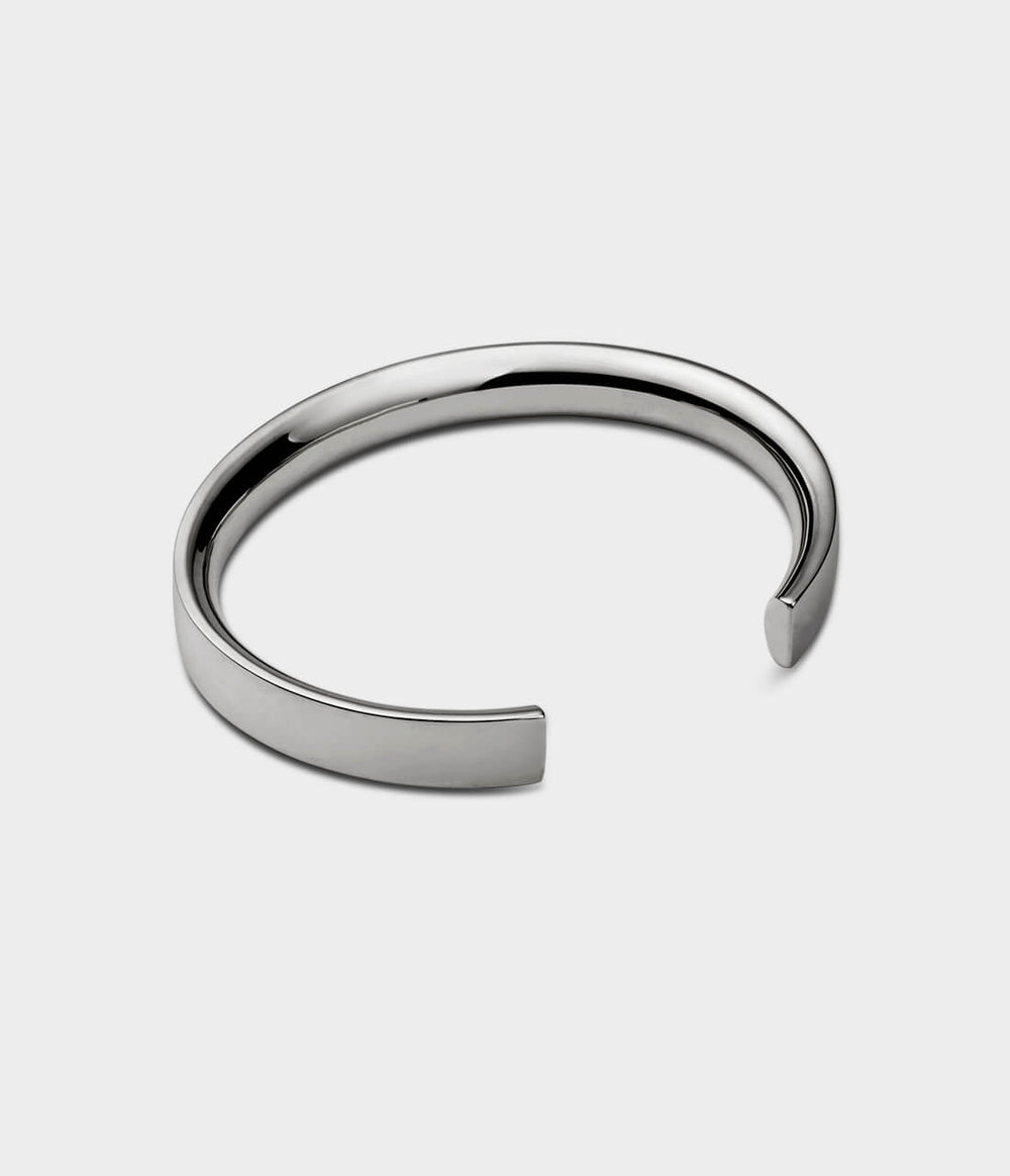 Viper 8 Bangle in Silver, Size Large