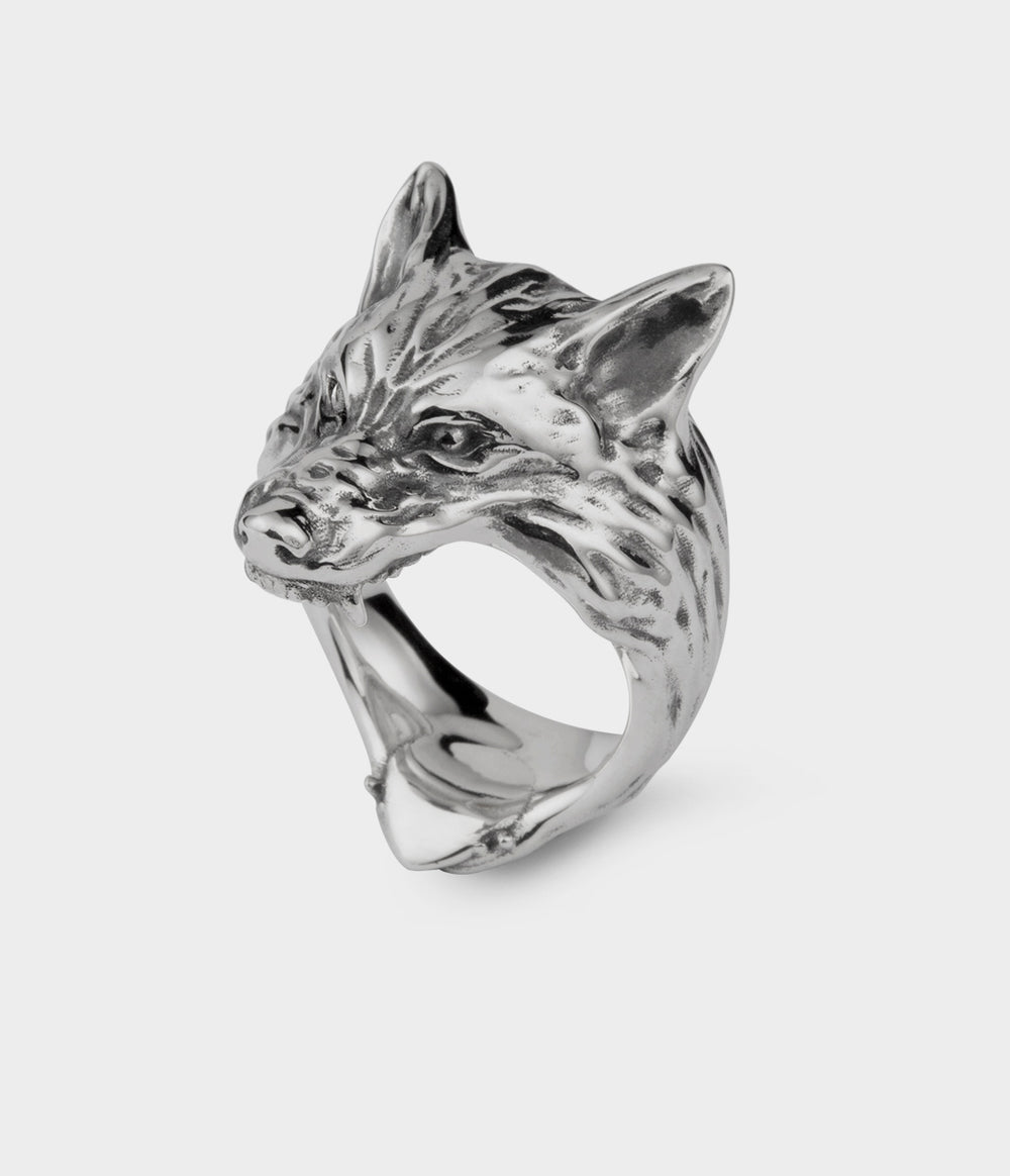 Wolf Ring in Silver, Size S
