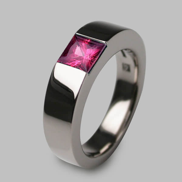 Times Square 5 in Silver with Pink Tourmaline Size J