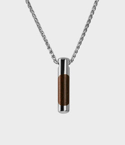 silver Thames Wood Fuse Necklace