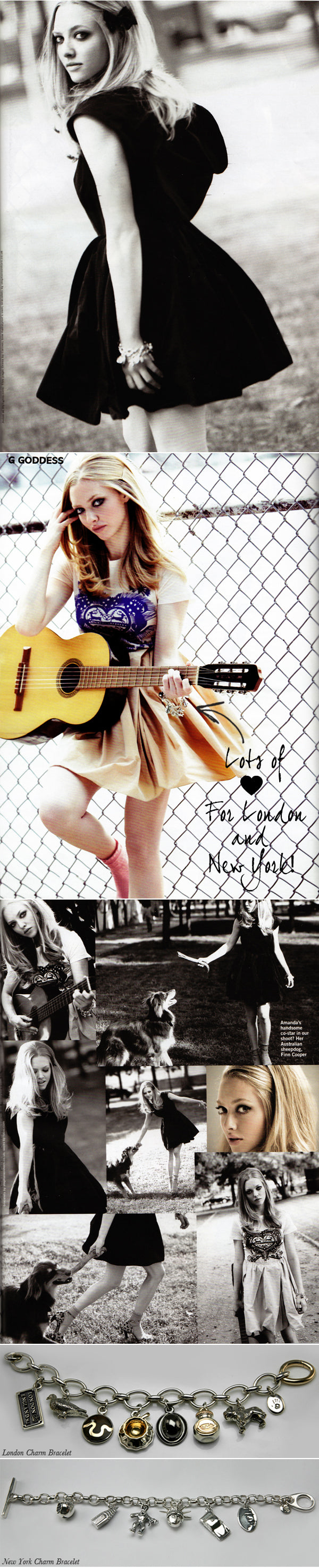 Amanda Seyfried Wears Stephen Einhorn London Charm & New York Charm Bracelet