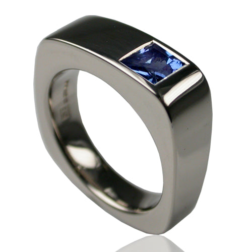 Blue Monday: Luscious Princess Cut Sapphire Jump 5 Ring