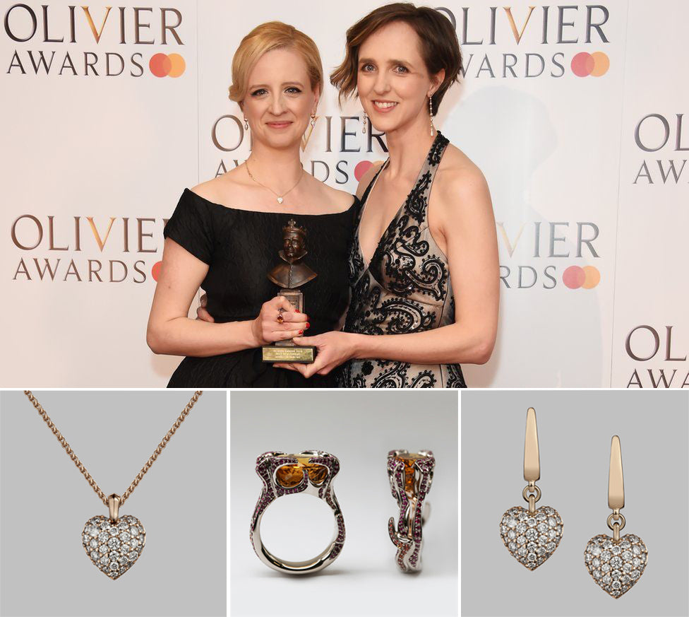Laura Wade wins Olivier Award wearing Stephen Einhorn jewellery