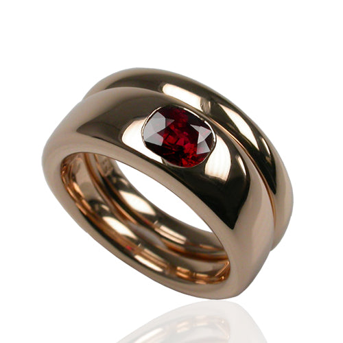 Ruby Tuesday: Stunning Rose Gold Vixen Engagement & Wedding Ring Set
