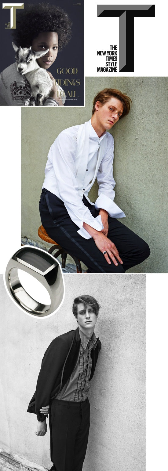 Our Men’s Onyx Oxford Ring In The New York Times Style Magazine