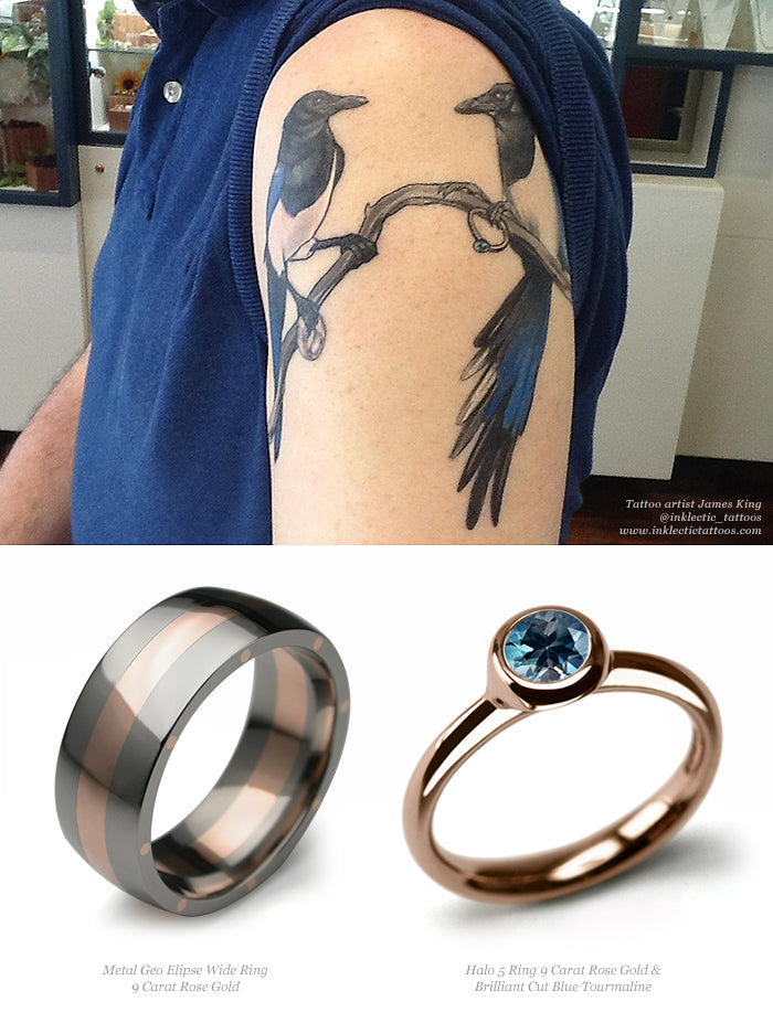 The Story Of Our Rings & Our Customer’s Stunning Magpie Tattoo