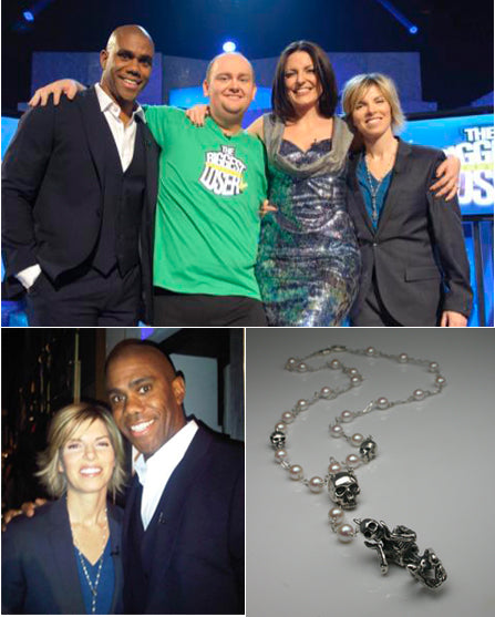 The Biggest Loser’s Fitness Trainer Angie Dowds in Stephen Einhorn Skullduggery Necklace