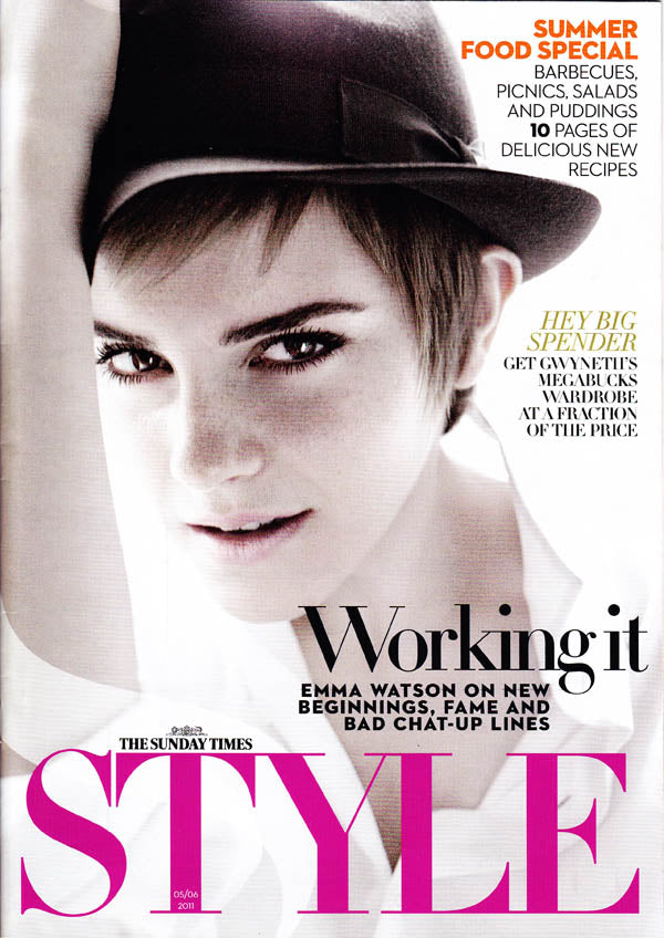 The Sunday Times Style magazine cover, June 2011, a cover star in a dark trilby hat and white shirt