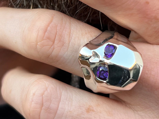 Skull wedding rings