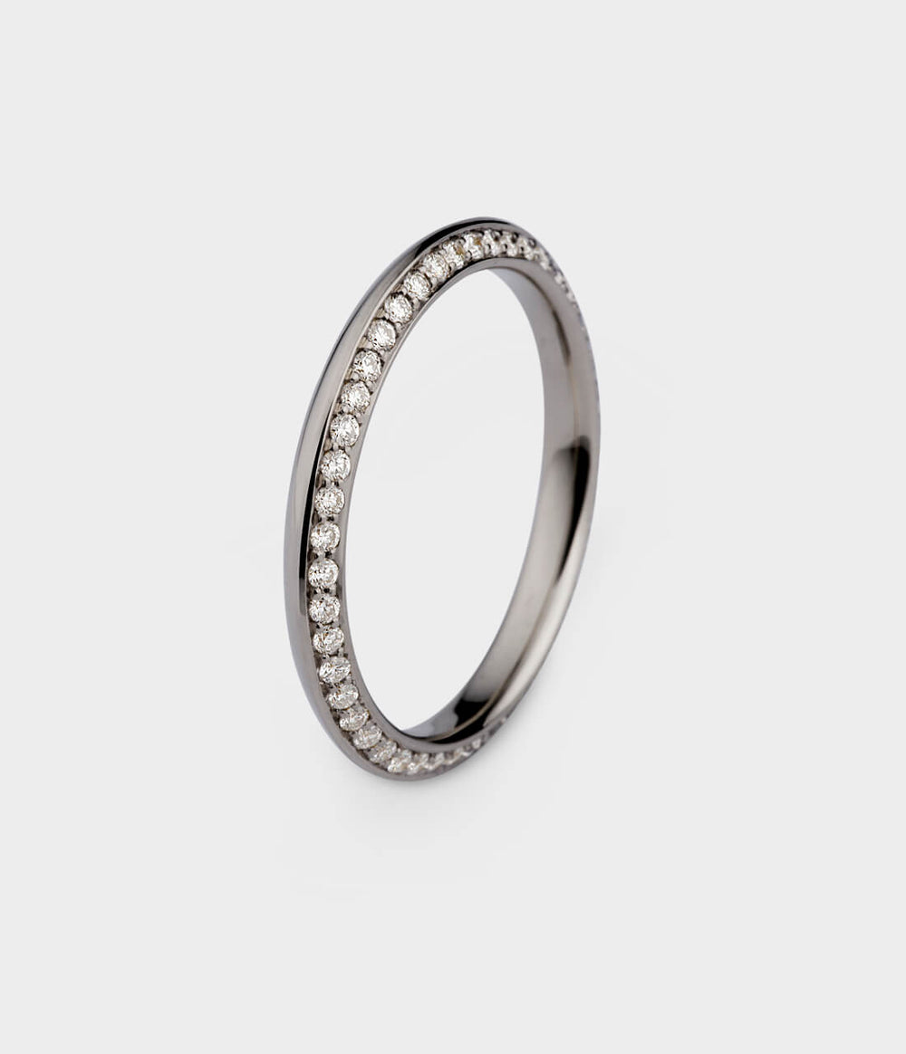 Angel Full Eternity Ring in Platinum with Diamond, Size L