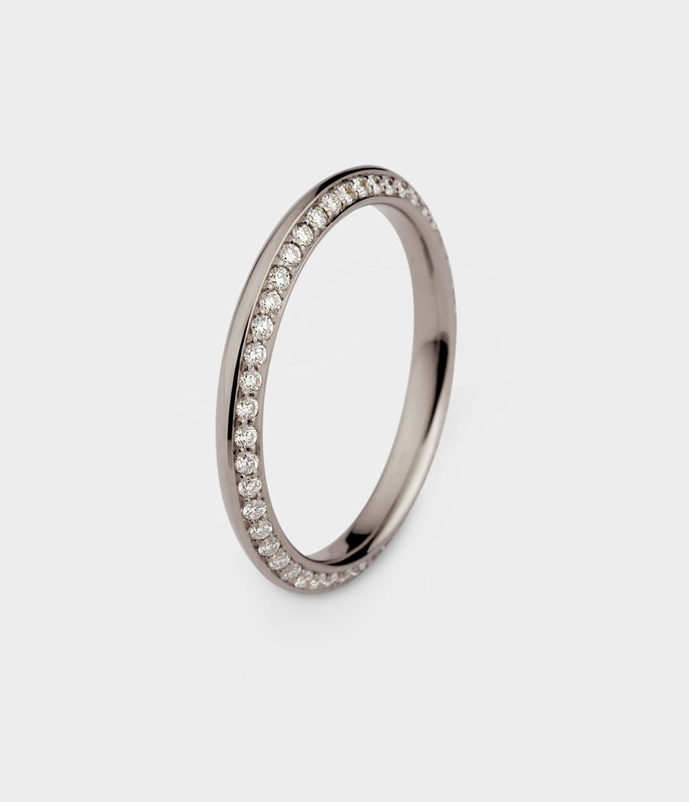 Angel Full Eternity Ring in 18ct White Gold with Diamond, Size O