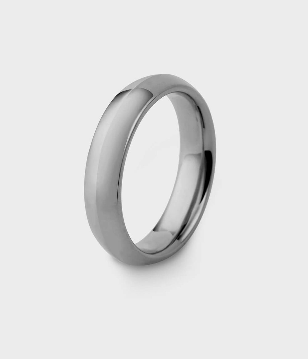 Angel Slim Wedding Ring - Sterling Silver - L