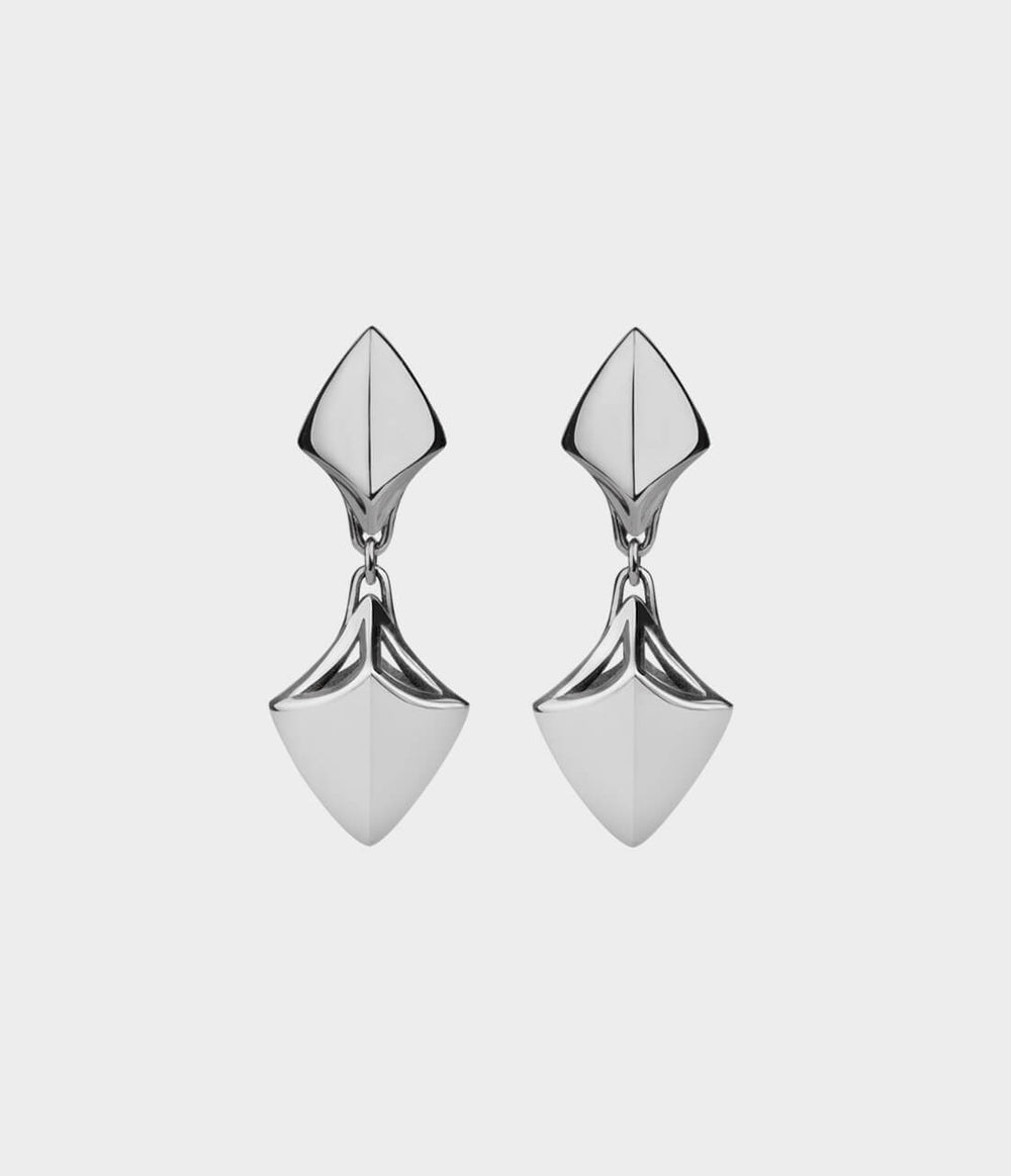 Arrowhead Drop Earrings / Sterling Silver