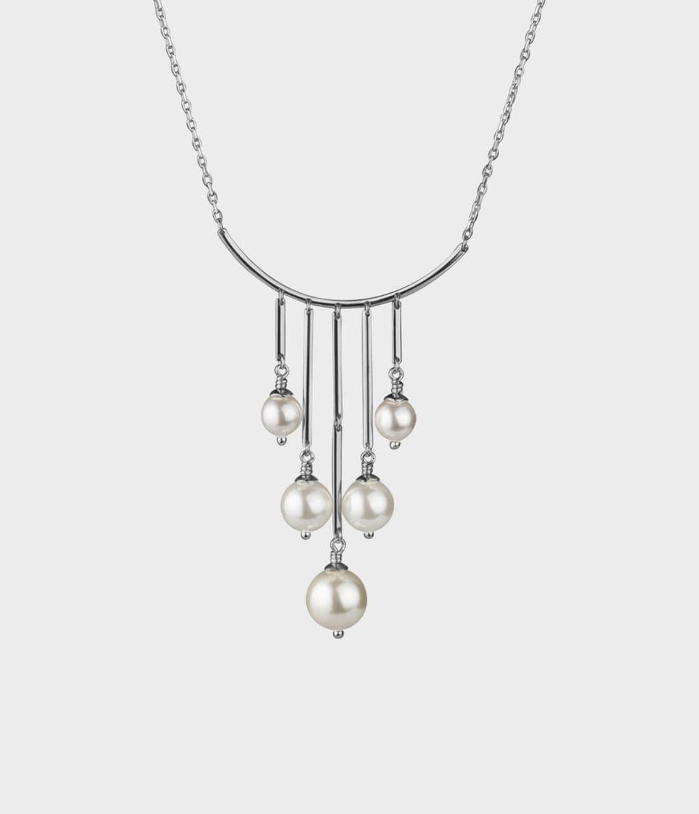 Blanche Pearl Necklace / Sterling Silver