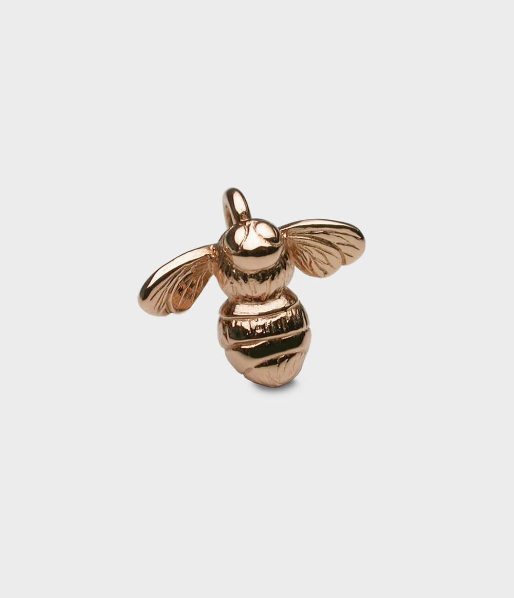 Bumblebee Charm / 9 Carat Rose Gold / no stones
