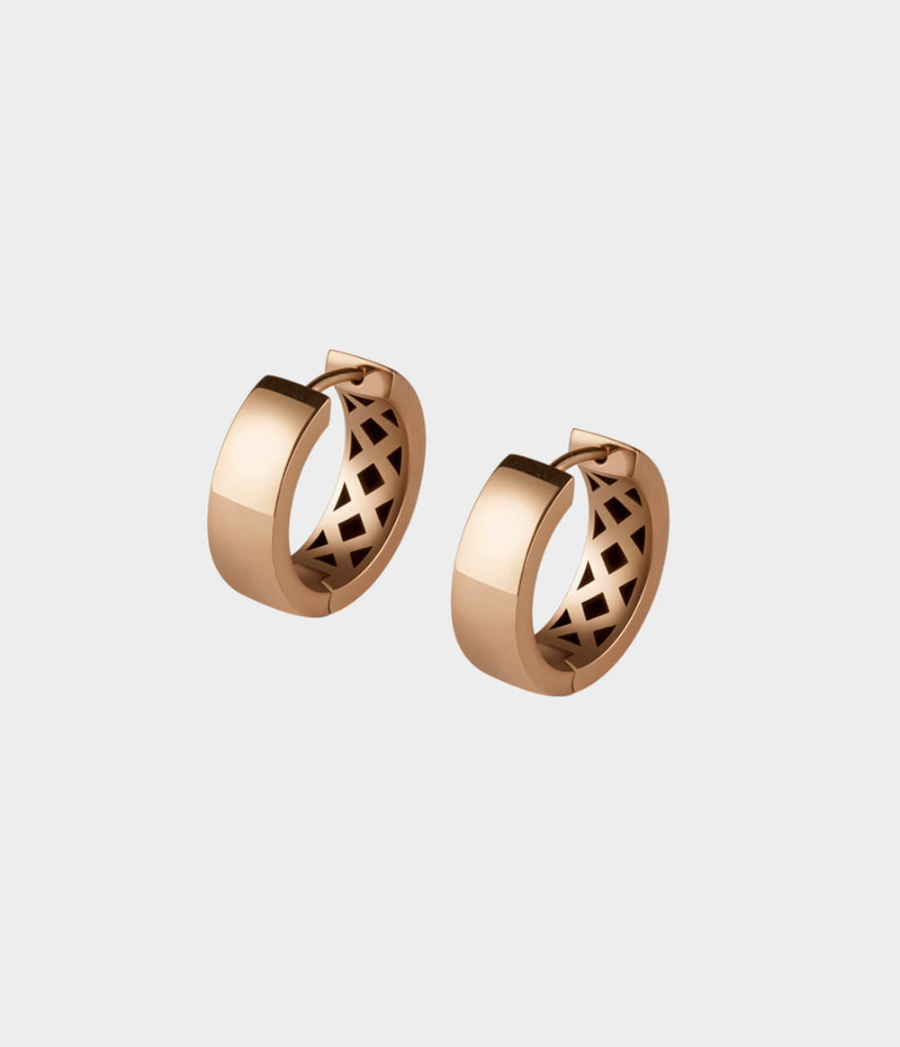 Curve Hoop Earrings / 9 Carat Rose Gold