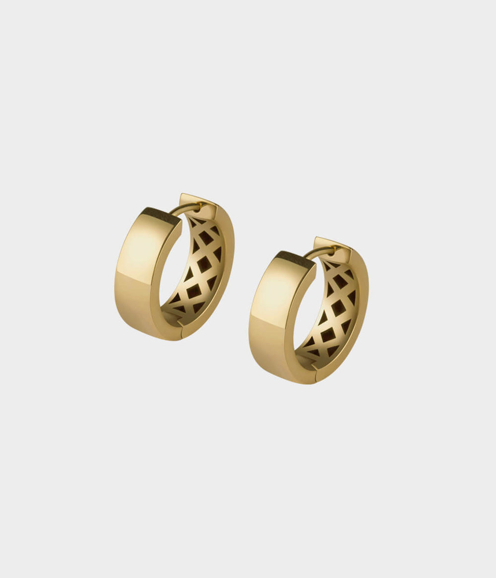 Curve Hoop Earrings / 9 Carat Yellow Gold