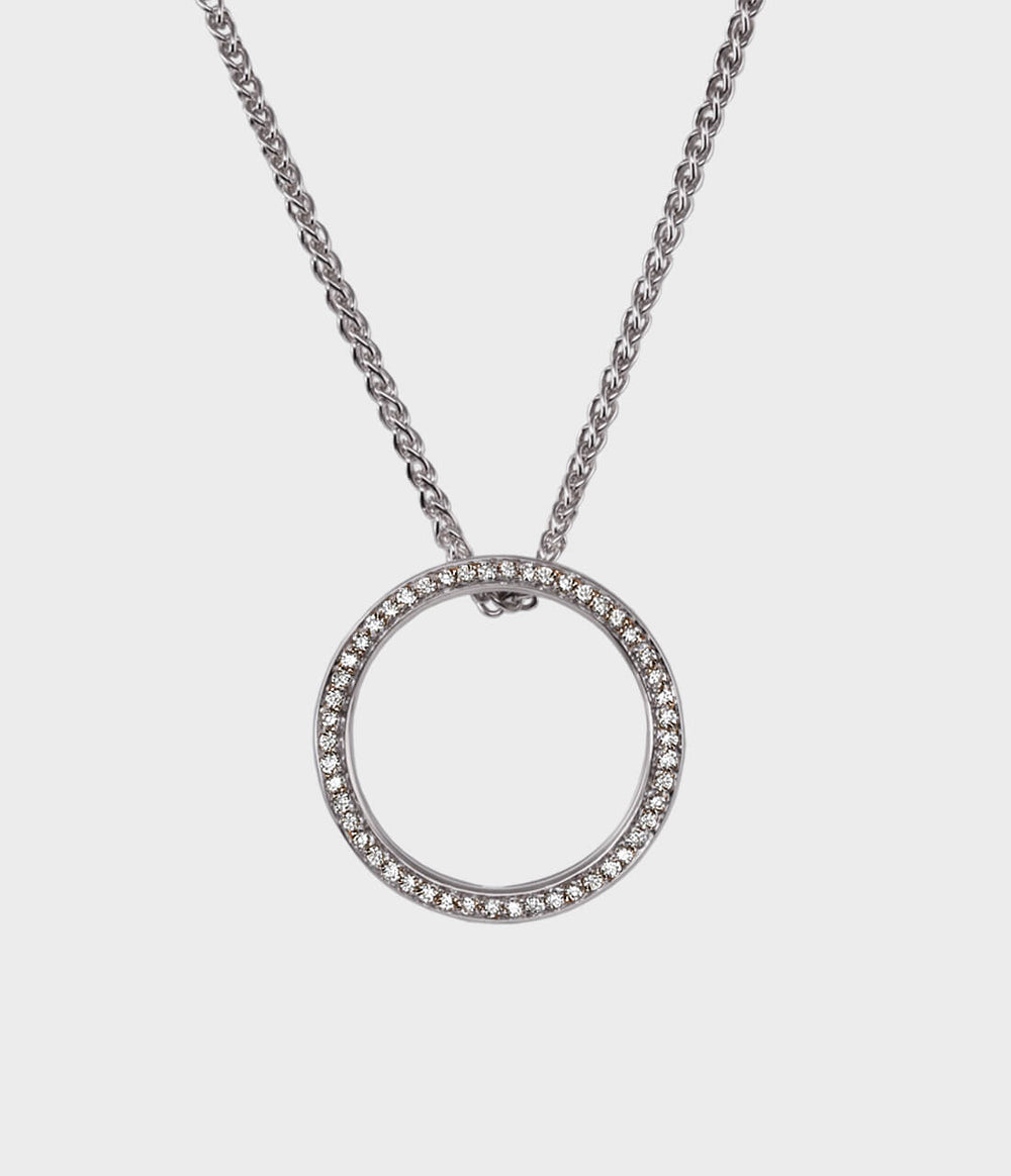 Diamond Pop Eternity Necklace / Platinum