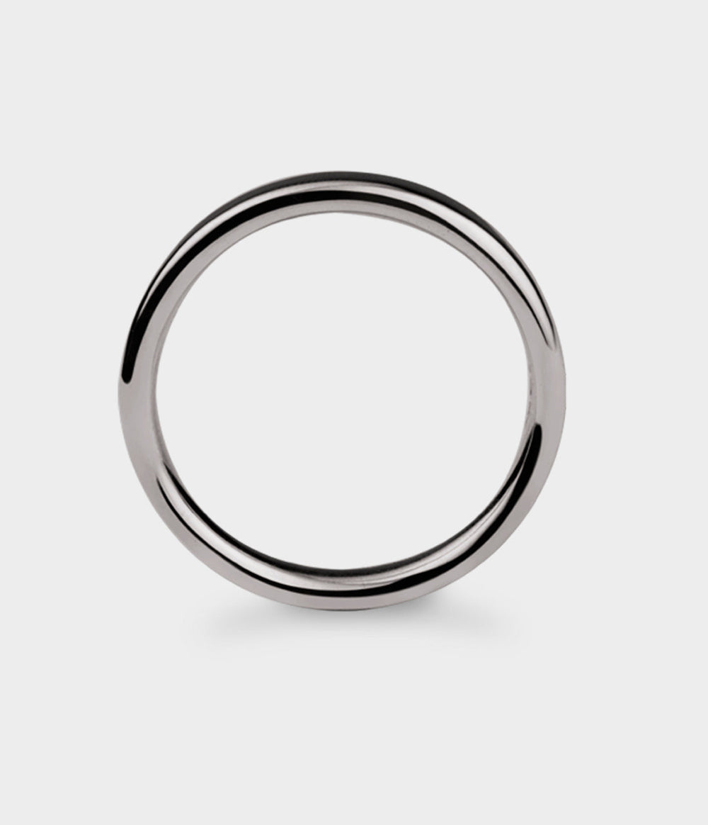 Ellipse Wedding Ring Extra Slim in Platinum, Size L