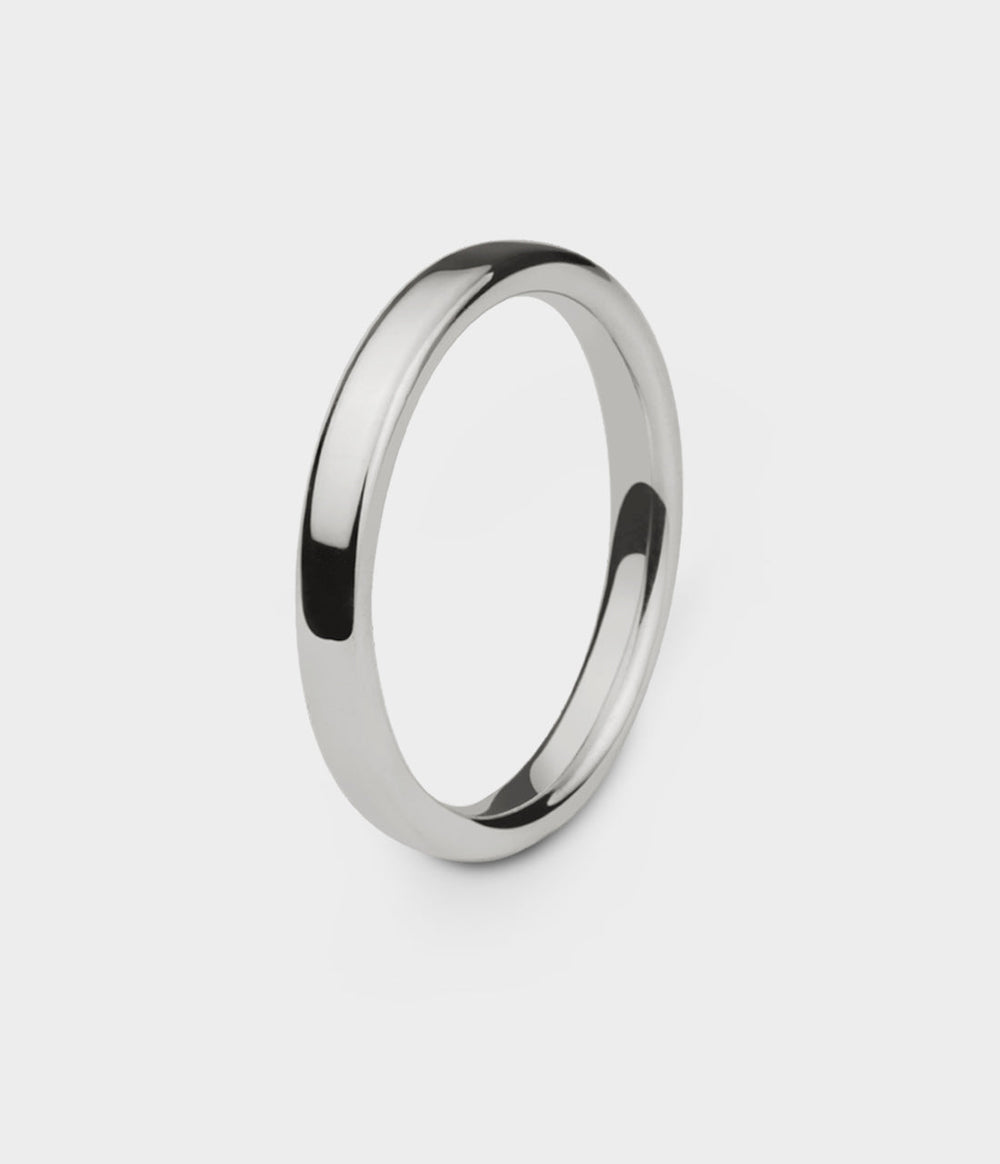 Elipse Wedding Ring Extra Slim in Sterling Silver, Size L