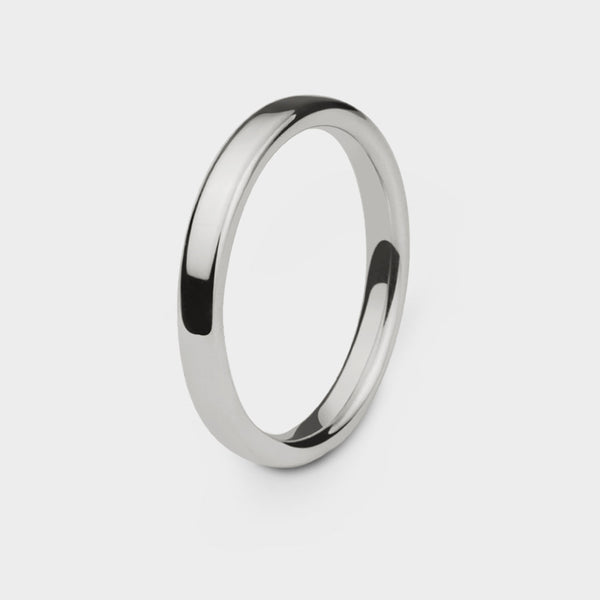 Elipse Wedding Ring Extra Slim in Sterling Silver, Size L