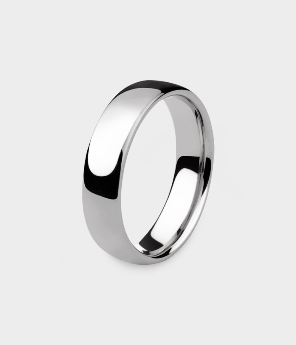 Ellipse Wide Ring in Silver, Size V