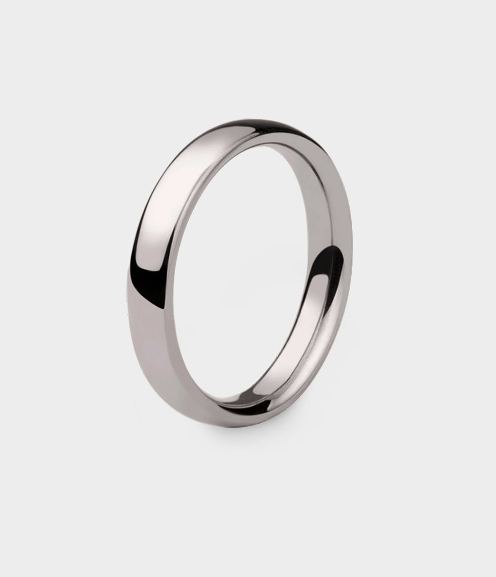 Ellipse Slim Ring in Platinum - Custom Option