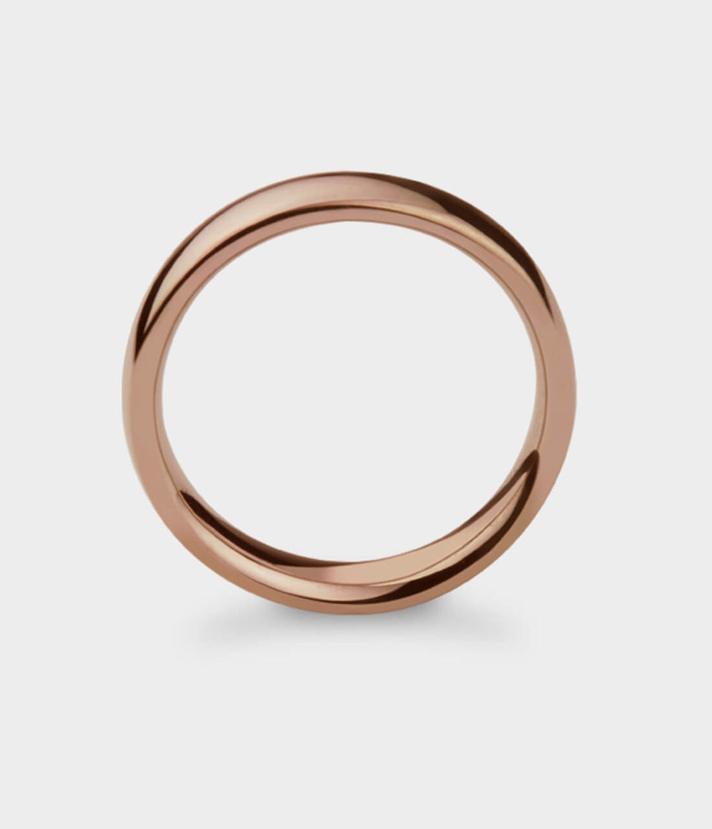 Ellipse Slim Ring in 14ct Rose Gold, Size R