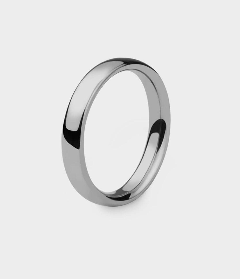 Ellipse Slim Ring in Silver, Size L