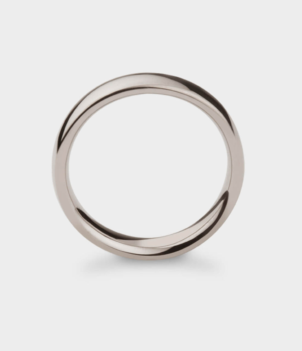 Elipse Slim Ring in 9ct Yellow Gold, Size O - Front View