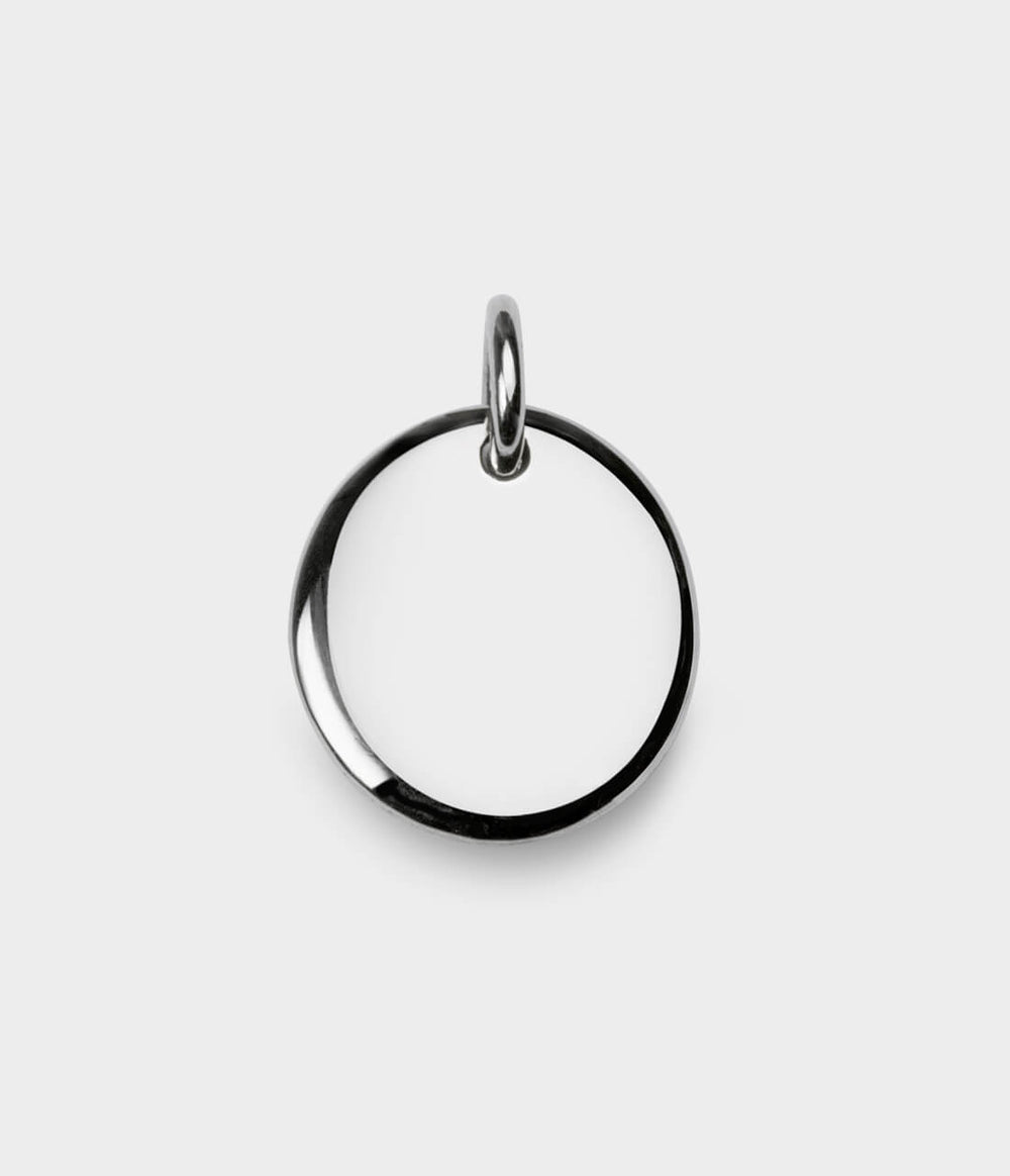 Engraving Disc Large Charm / Sterling Silver / no stones