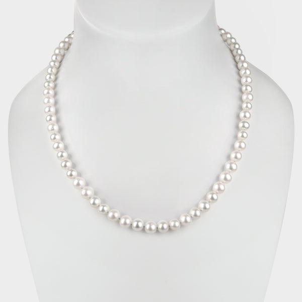 Faith Pearl Necklace in Sterling Silver