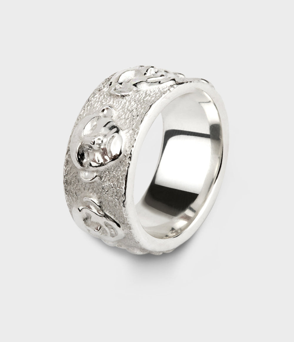 Faces Ring in Silver, Size T1/2