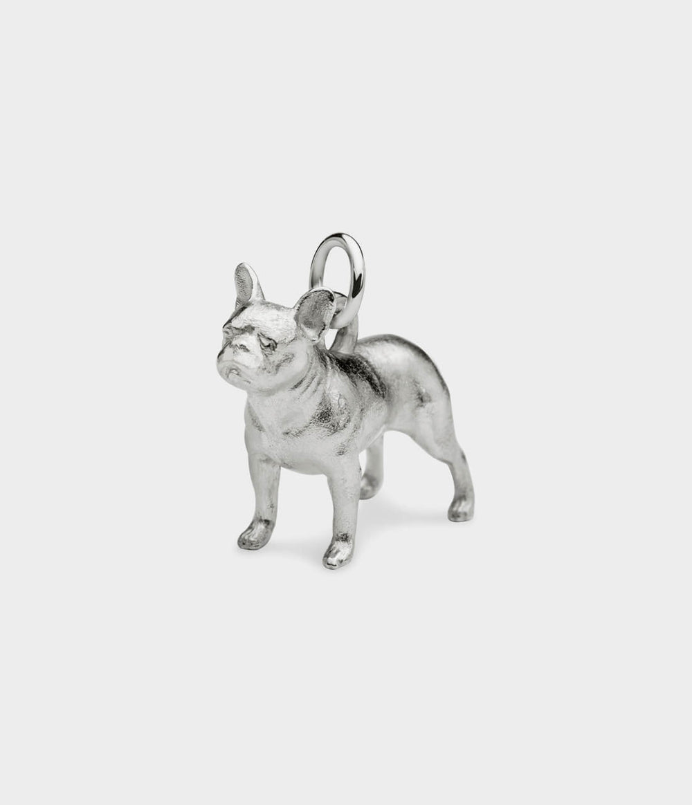 French Bulldog Dog Charm / Sterling Silver / no stones