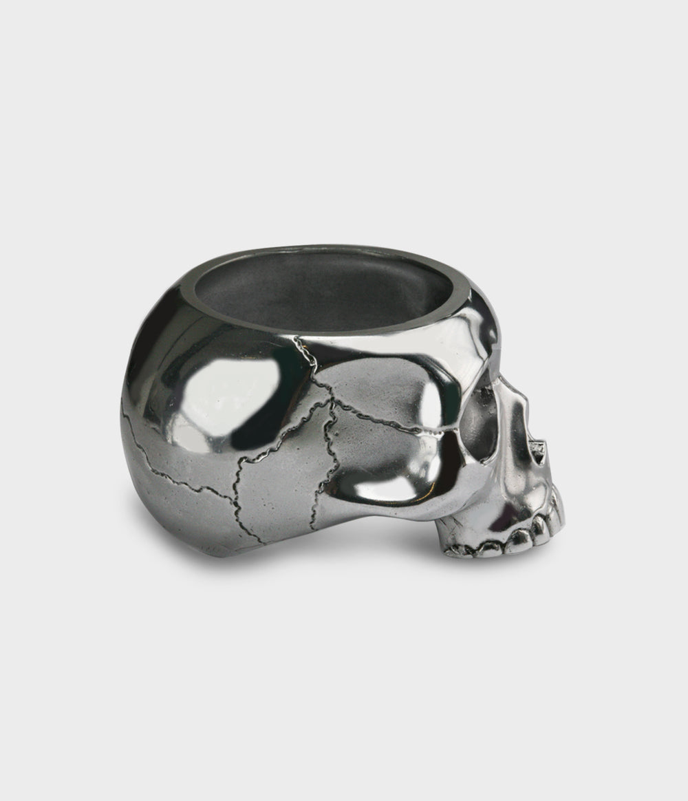 Gothic Skull Egg Cup in Aluminium